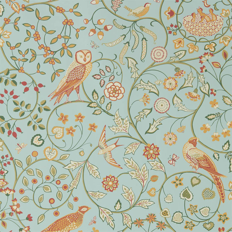 Newill Wallpaper, Peppermint Russet