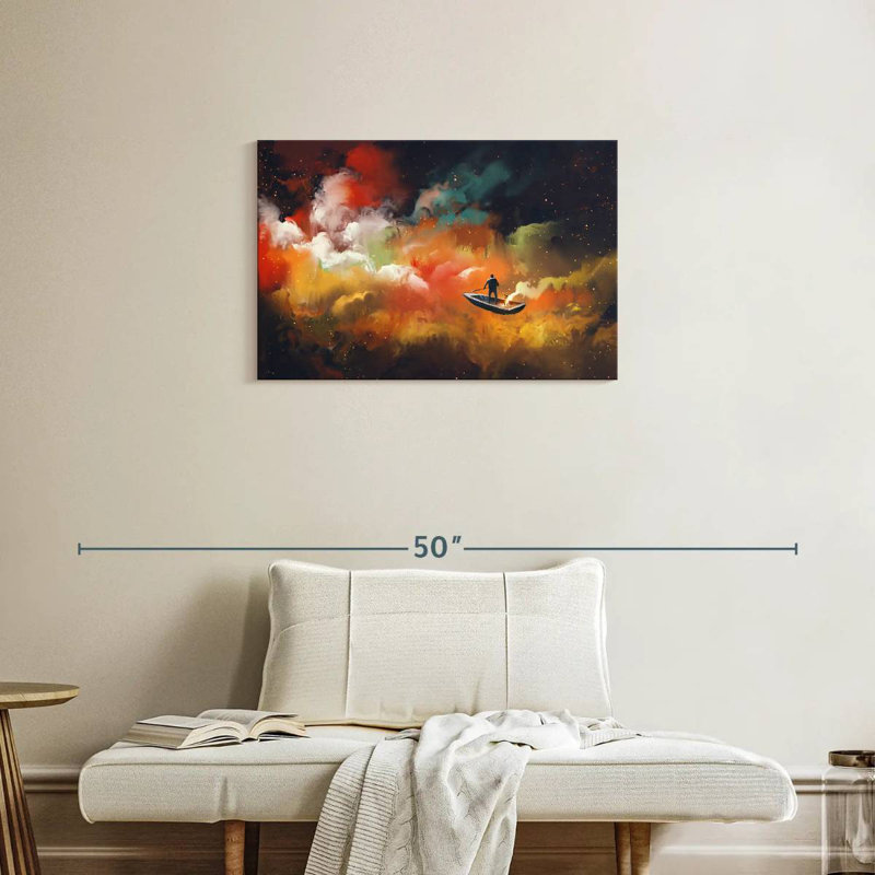 Kelan Abstract Boat, 20" H x 30" W