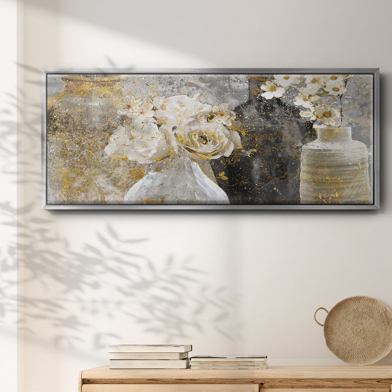Fleur Couture - toile encadrée, H 20 po x l 50 po