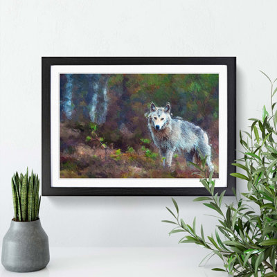 Lone Wolf - Picture Frame Painting Print