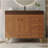 36" Freestanding Bathroom Vanity With Faux Marble Top, Ceramic Sink, 5 Drawers & Stainless Steel Legs-1844875869-1844875868