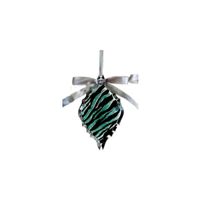 5.75" Glittered Diamond Prism Christmas Ornament