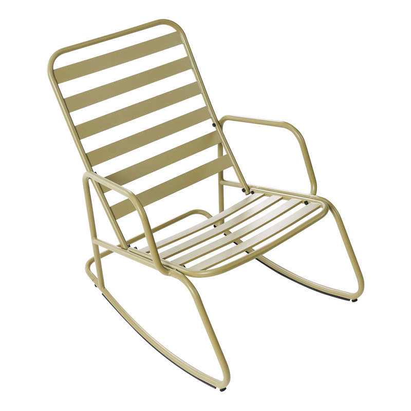 Aluminium Rocking Chair, Olive Green