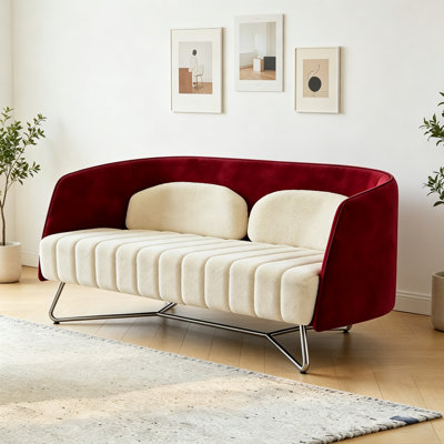 Canapé rouge moderne, simple et luxueux