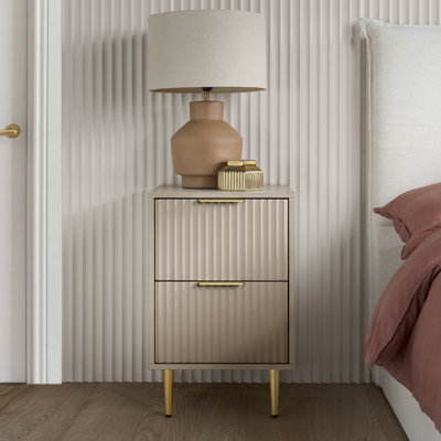 Bethzaida 2 Drawer Fluted Bedside