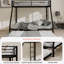 Structure de lit avec échelle et lit gigogne roulant pour la maison, le dortoir et la chambre d'amis-760242286-760242281