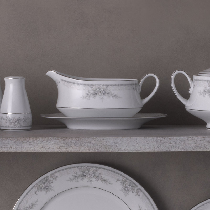  Noritake Sweet Leilani Gravy with Tray (1 Piece), 13 oz.