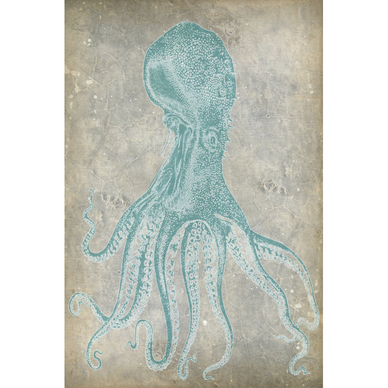 Spa Octopus II by Jennifer Goldberger - Wrapped Canvas Print, 46cm H x 30cm W x 3.8cm D