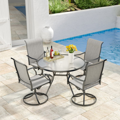 4 - Person 40" Round Patio Dining Set