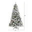 Arbre de Noël pin artificiel réaliste floqué avec lumières DEL-1517472993