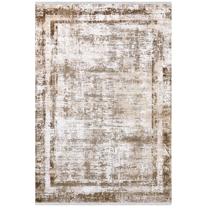 Tapis luxueux en vison de 6,6 x 9,5 pieds | 100% acrylique, 2800 g / m², hauteur des poils: 0,5 pouce | Design à franges avec 520 000 points de fil | Facile à nettoyer, facile à nettoyer | Parfait pour le salon et la chambre à coucher