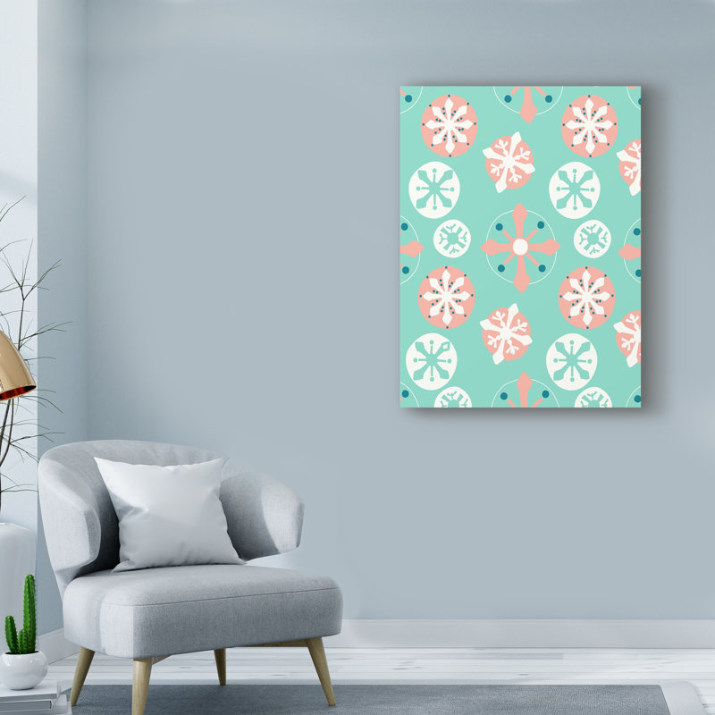 « flocons on blue », art sur toile, H 19 po x l 14 po x P 2 po