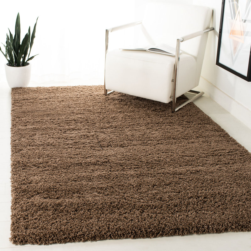 Rizco Shag Performance Solid Color Rug, Rectangle 5'3" x 7'6"