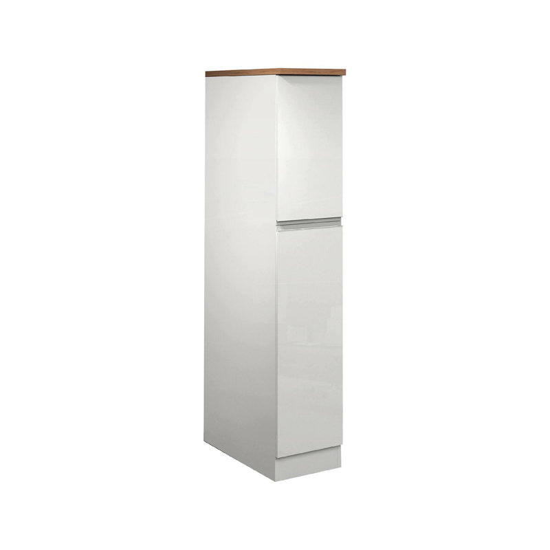 Allanson 165cm Kitchen Pantry, Glossy White/Oak
