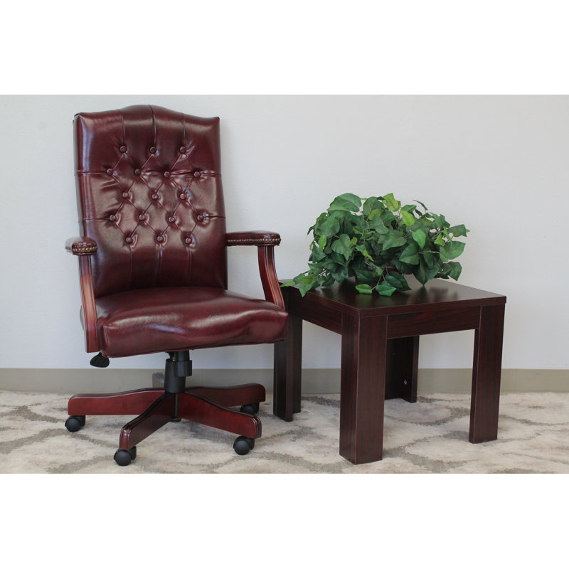 Vinyl Executive Chair, Oxblood Vinyl