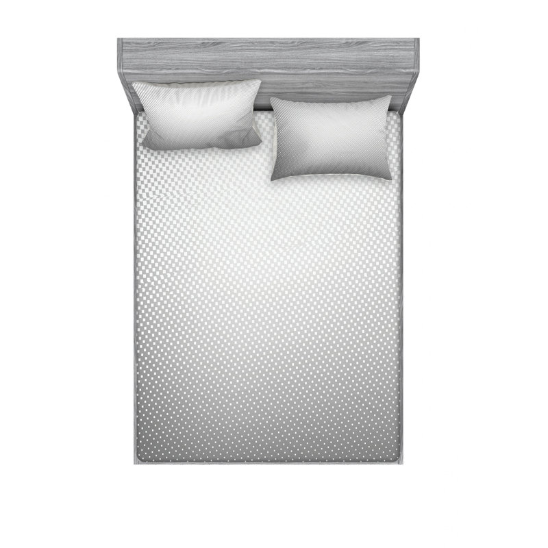 Microfiber Geometric Sheet Set, Full Sheet Set with Fitted Sheet
