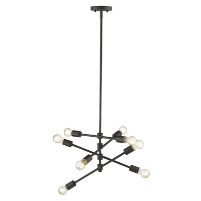 Lustre linéaire spoutnik moderne à 8 lumières Bella Vista