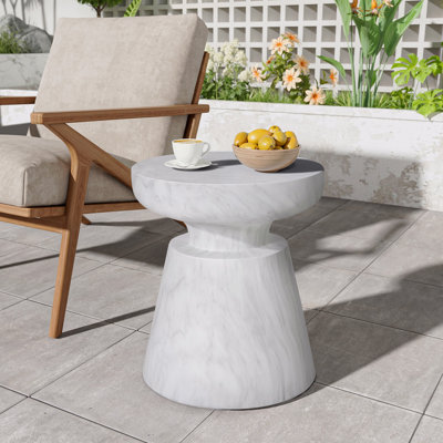 Table d'appoint d'extérieur en travertin Ponti