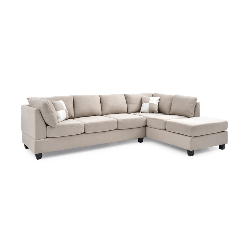 Canapé modulaire réversible Malone Vanille, Suède vanille