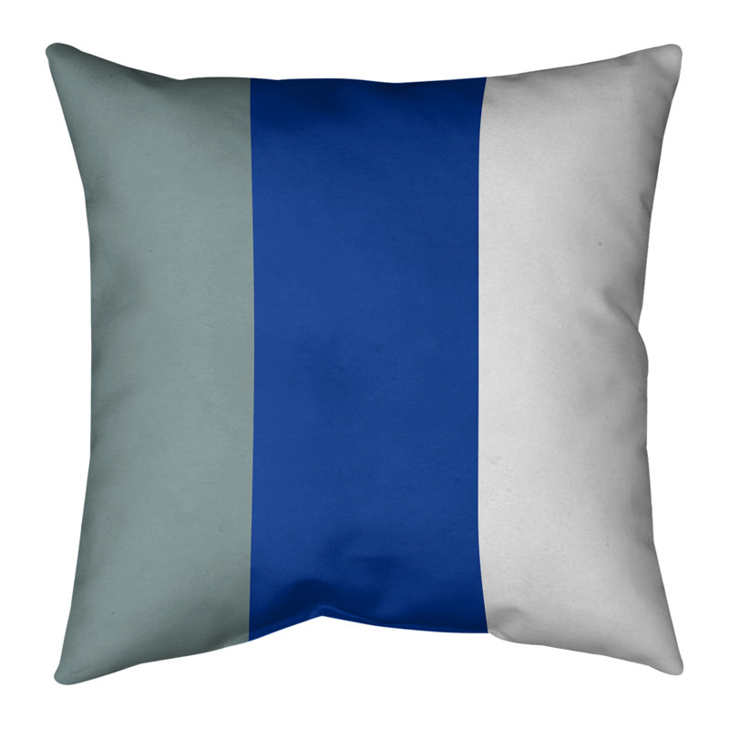 Housse de coussin , 16 po x 1 po, Touche bleue, à domicile, Polyester filé
