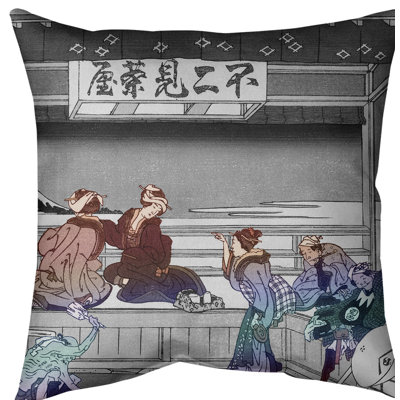 Coussin Katsushika Hokusai Yoshida at Tokaido