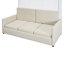 Lit double blanc avec coussin et sommier - Fusion, espace optimisé, rangement facile à utiliser, 167 cm (l) x 211 cm (l) x 213 cm (h), rangement mural multifonctionnel, idéal pour les appartements, conception de rangement efficace.