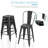 Frese Iron Counter Stool with Steel Frame-1269518358