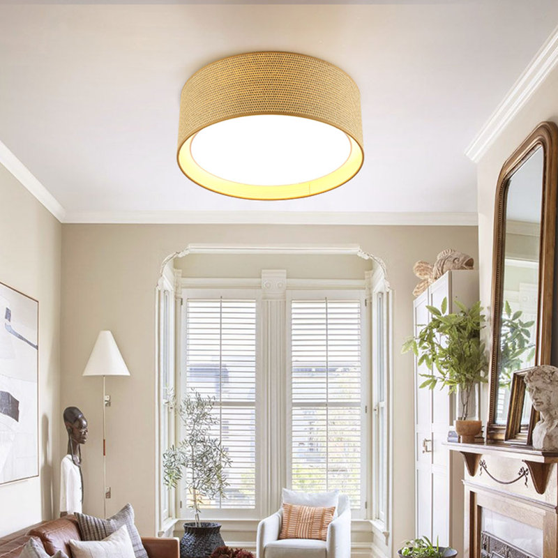 Sariah 20 in. 5 Light Indoor Flush Mount, Yellow