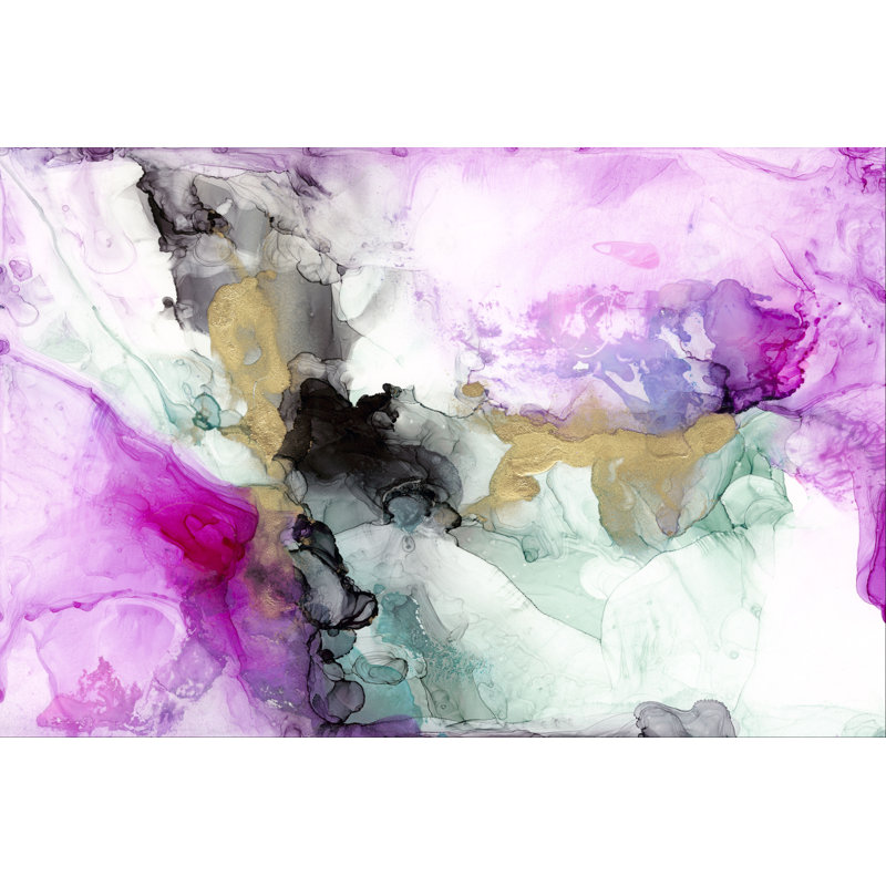 Magenta Expression II by Jennifer Goldberger - Wrapped Canvas Painting, 51cm H x 76cm W