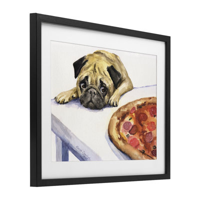 Carlin qui veut vraiment une pizza, reproduction sous verre, conception de George Dyachenko