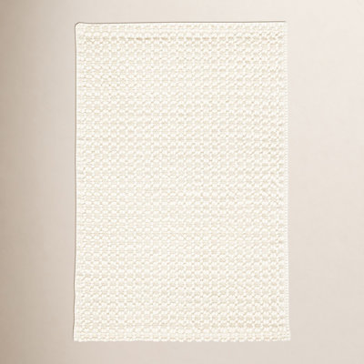 Hooper Ivory Hand-Woven Geometric Wool Rug