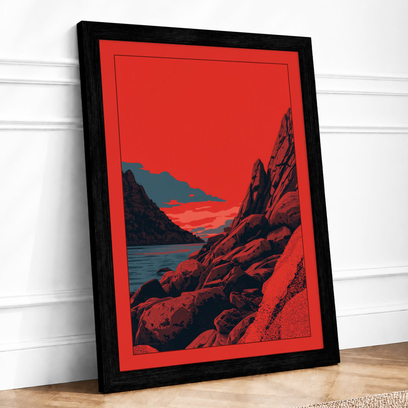 Alien Landscape Modern - Print, Black, A3 - 42.0 x 29.7 cm