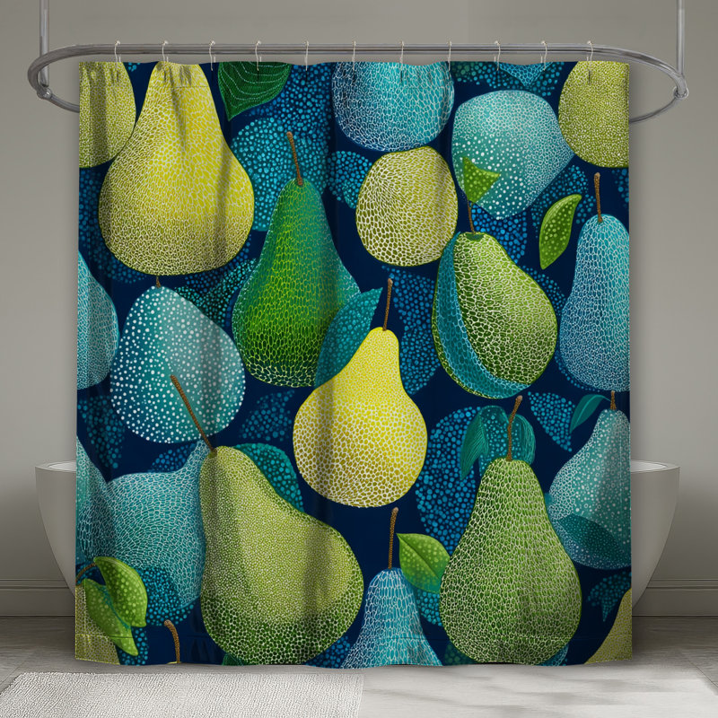 Rideau de douche Pears - Bohème fruits, 70in W x 93in H