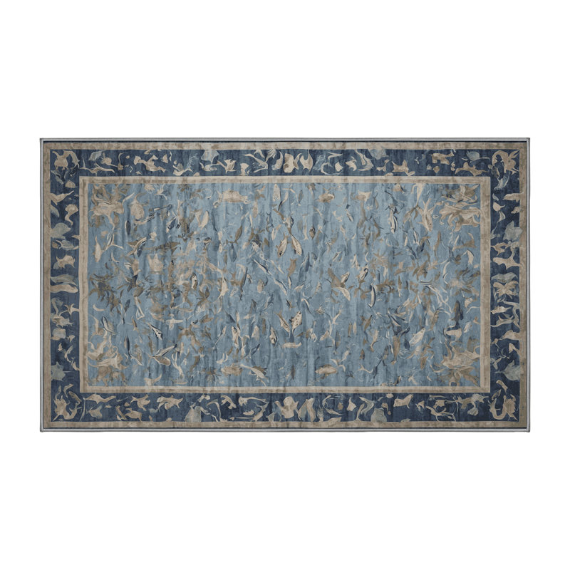 Machine Washable Gray Area Rug, Rectangle 8' x 10'