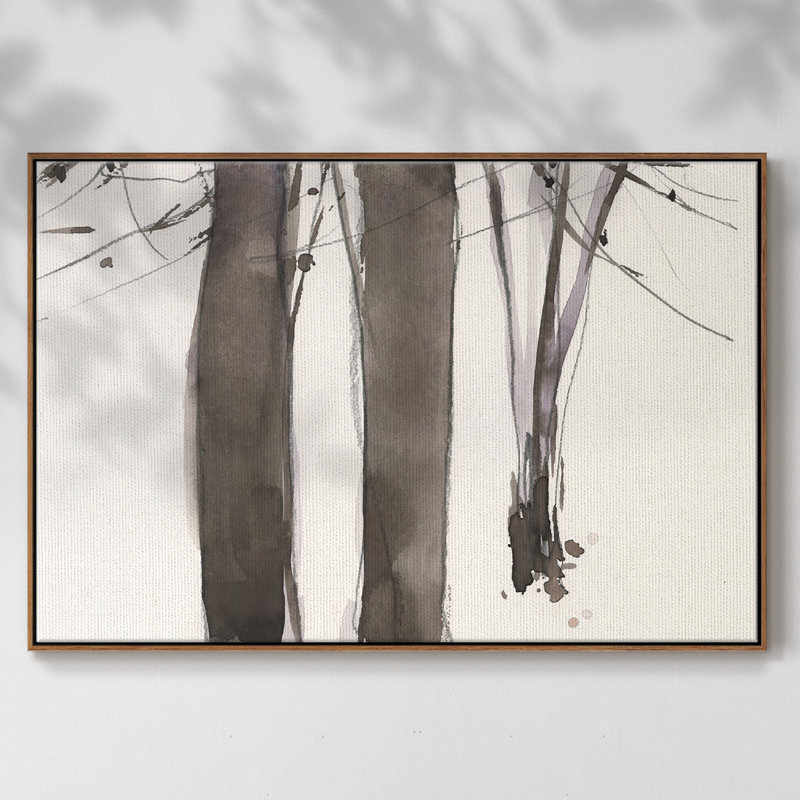 Under the Winter Tree II, reproduction d'art sur toile, H 27 po x l 41 po x P 2 po, Noyer