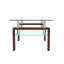 Table basse rectangulaire en verre noir-871357066
