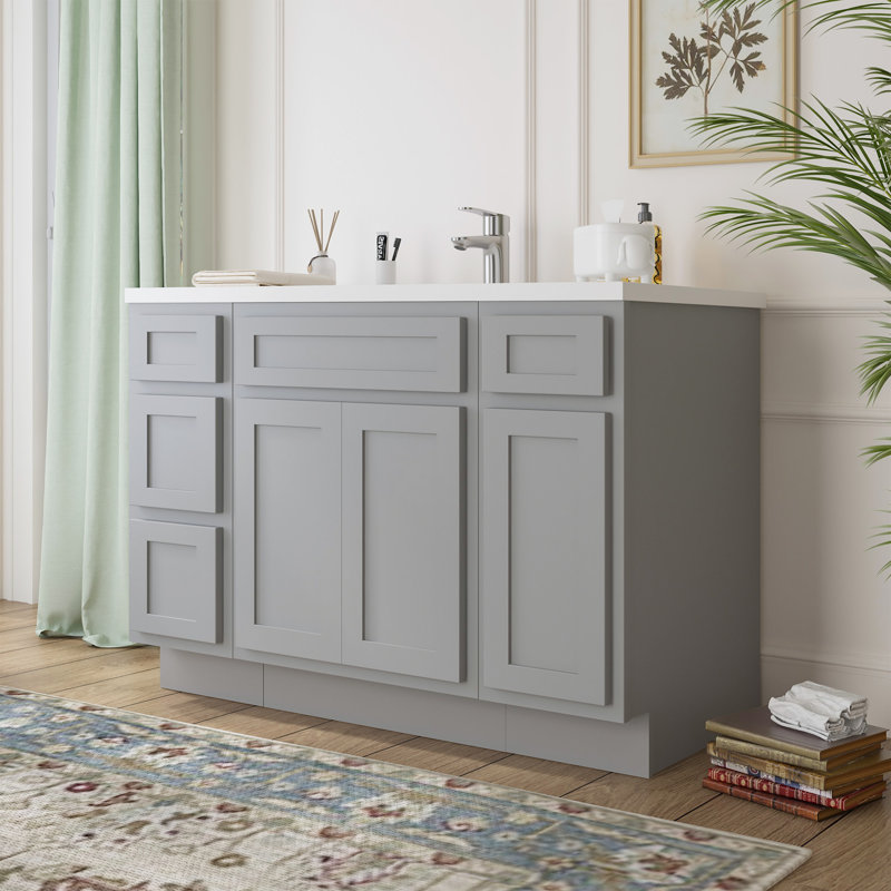 48" Single Bathroom Vanity Base Only, Gray