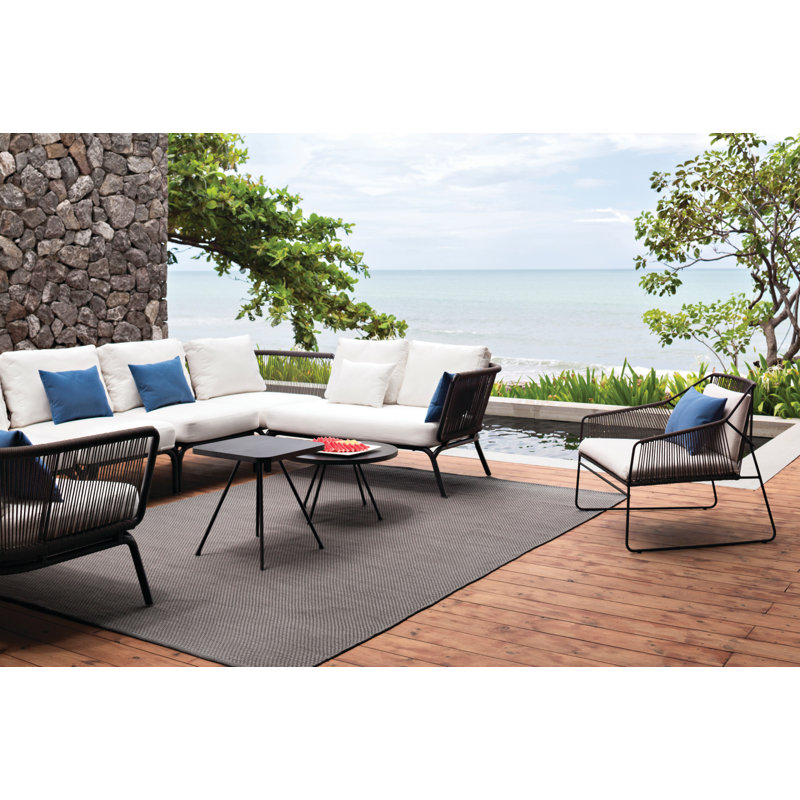 Attol Square Outdoor Coffee Table , in. W in. D, Anthracite, 17.63" W x 17.63" L x 19.19" H