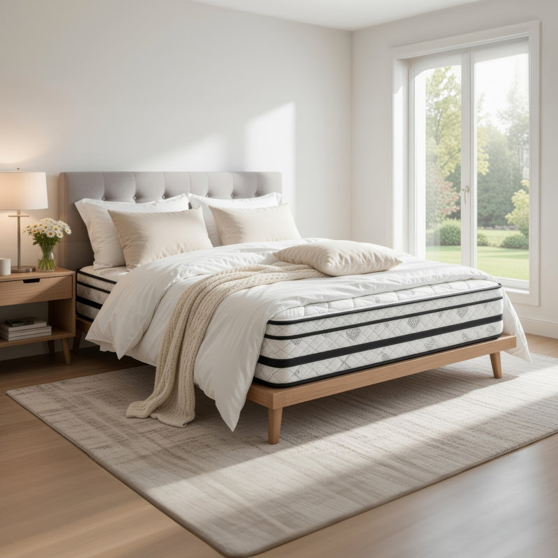 Via Twin Size Mattress, 4 Layer Hybrid Foam, 12 Inch Medium Support Level