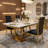 Modern Velvet Dining Chairs, Set of 2 Luxury  High Back Kitchen Chairs with Mirror Gold Stainlees Steel Legs for Dining Room & Office