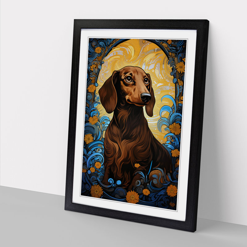 Single Picture Frame Print on Wood, 46cm H x 34cm W, Black Framed