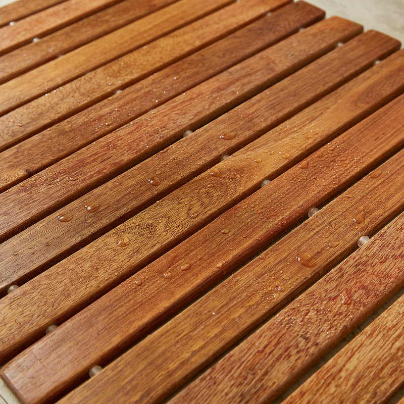 Roll-up Teak Bath Mat