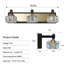 Luxueux luminaire de salle de bain sur miroir - Lampe murale en cristal et rouille moderne