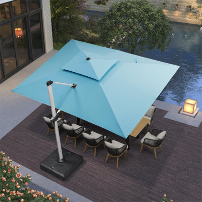 Rectangular Cantilever Umbrella with Base