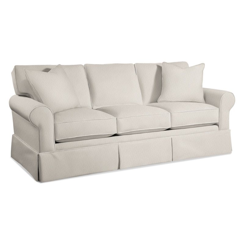 Benton Upholstered 86'' Sofa, Snow Crypton Performance; 0884-91, 5" Innerspring Mattress