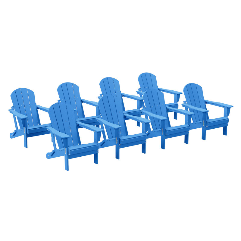 Chaise Adirondack pliante Shawnna, Bleu pacifique