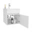Meuble-lavabo flottant avec lavabo 1 porte Belle, blanc-666518542