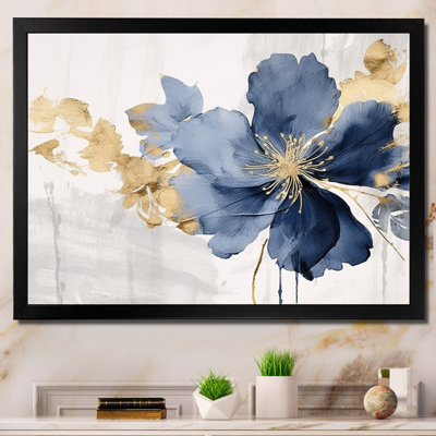 Hibiscus bleu et blanc, fleurs d'harmonie tropicale I - art mural floral