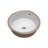 15.75"X15.75" White Ceramic Round Undermount Bathroom Sink