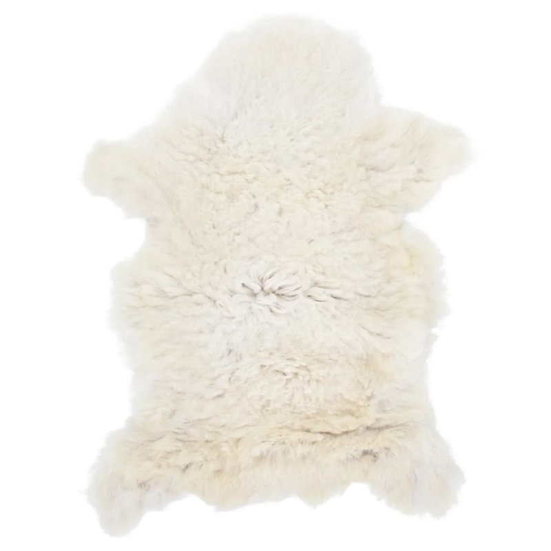 Elva Handmade Shag Sheepskin Cream Rug (60-70)x(90-100) cm